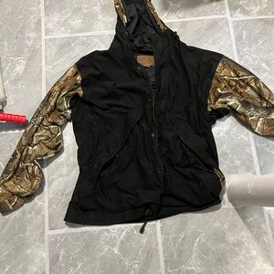Legendary white tails Black and Camouflage Hooded Jacket